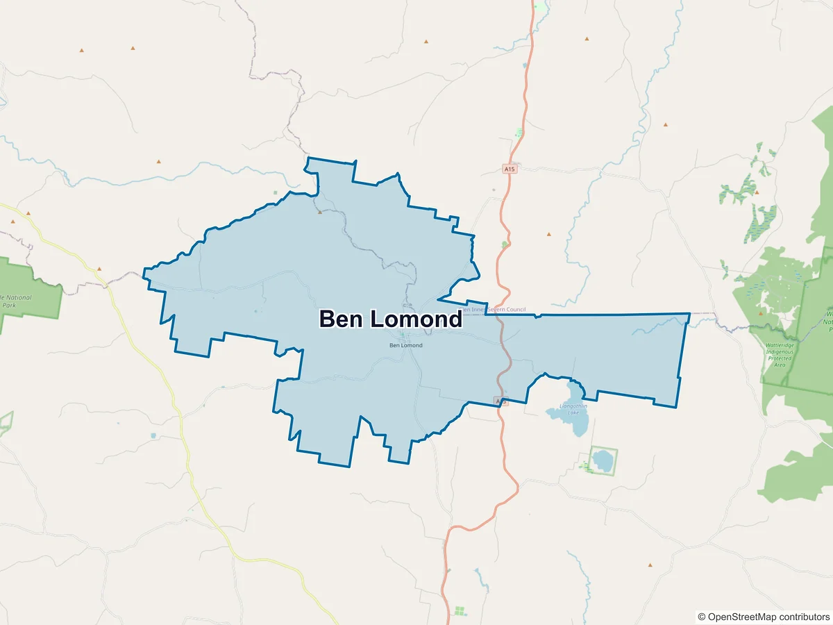 Map of Ben Lomond, NSW, Australia