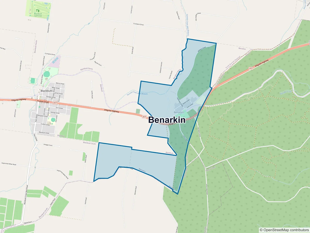Map of Benarkin, QLD, Australia