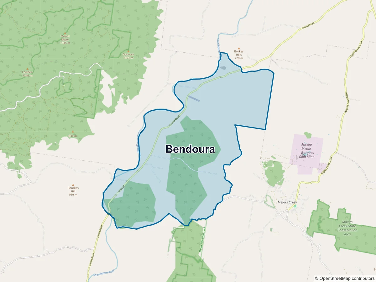 Map of Bendoura, NSW, Australia
