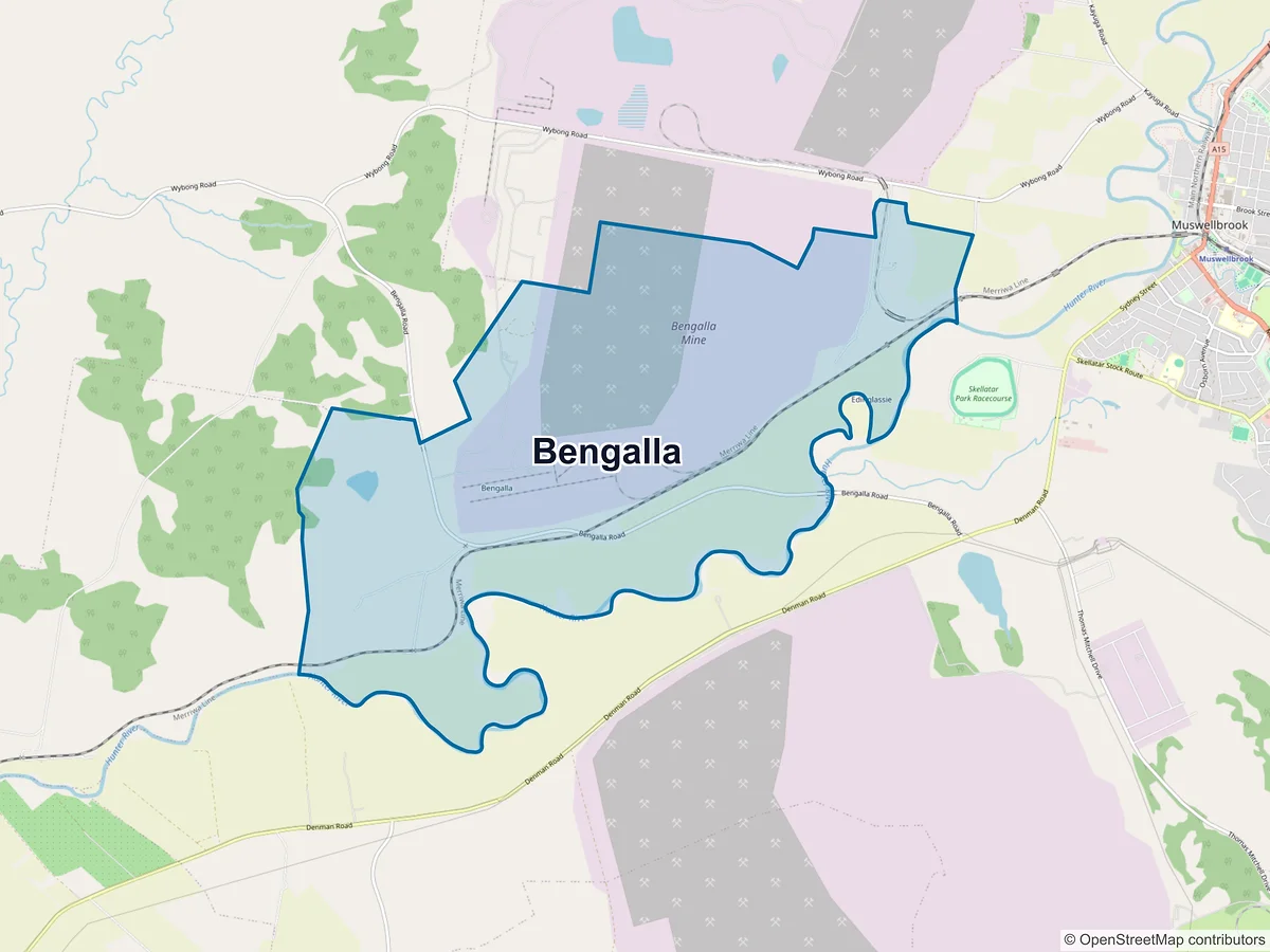 Map of Bengalla, NSW, Australia