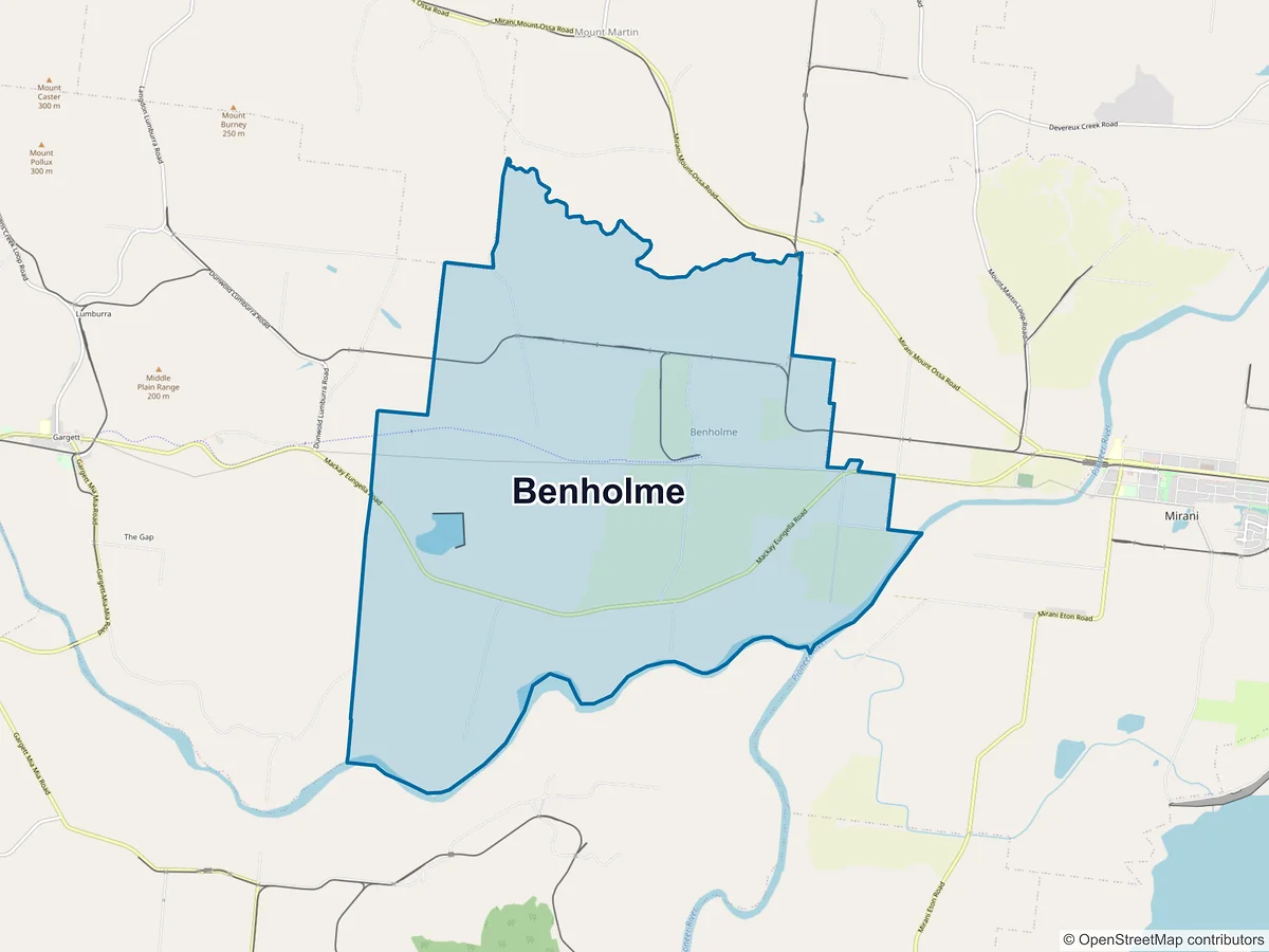 Map of Benholme, QLD, Australia