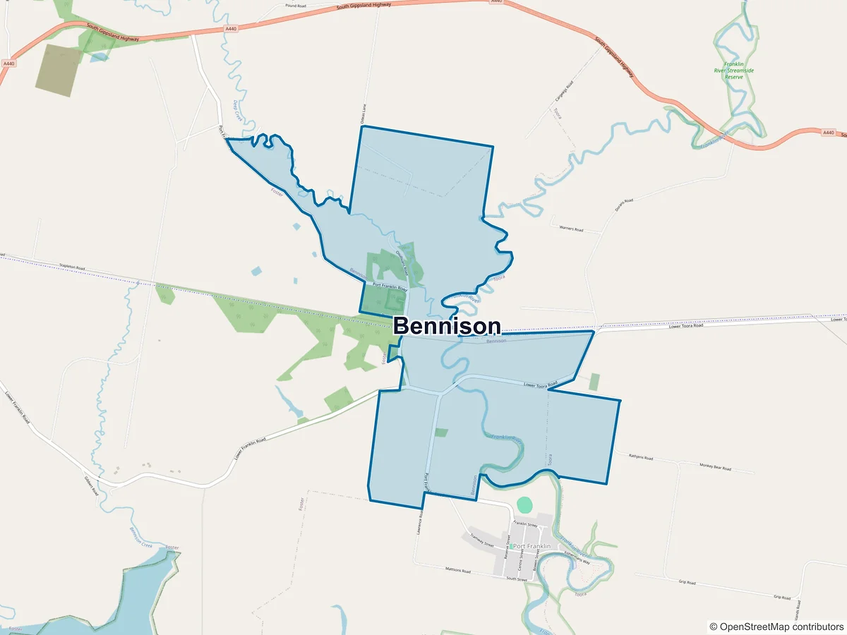 Map of Bennison, VIC, Australia