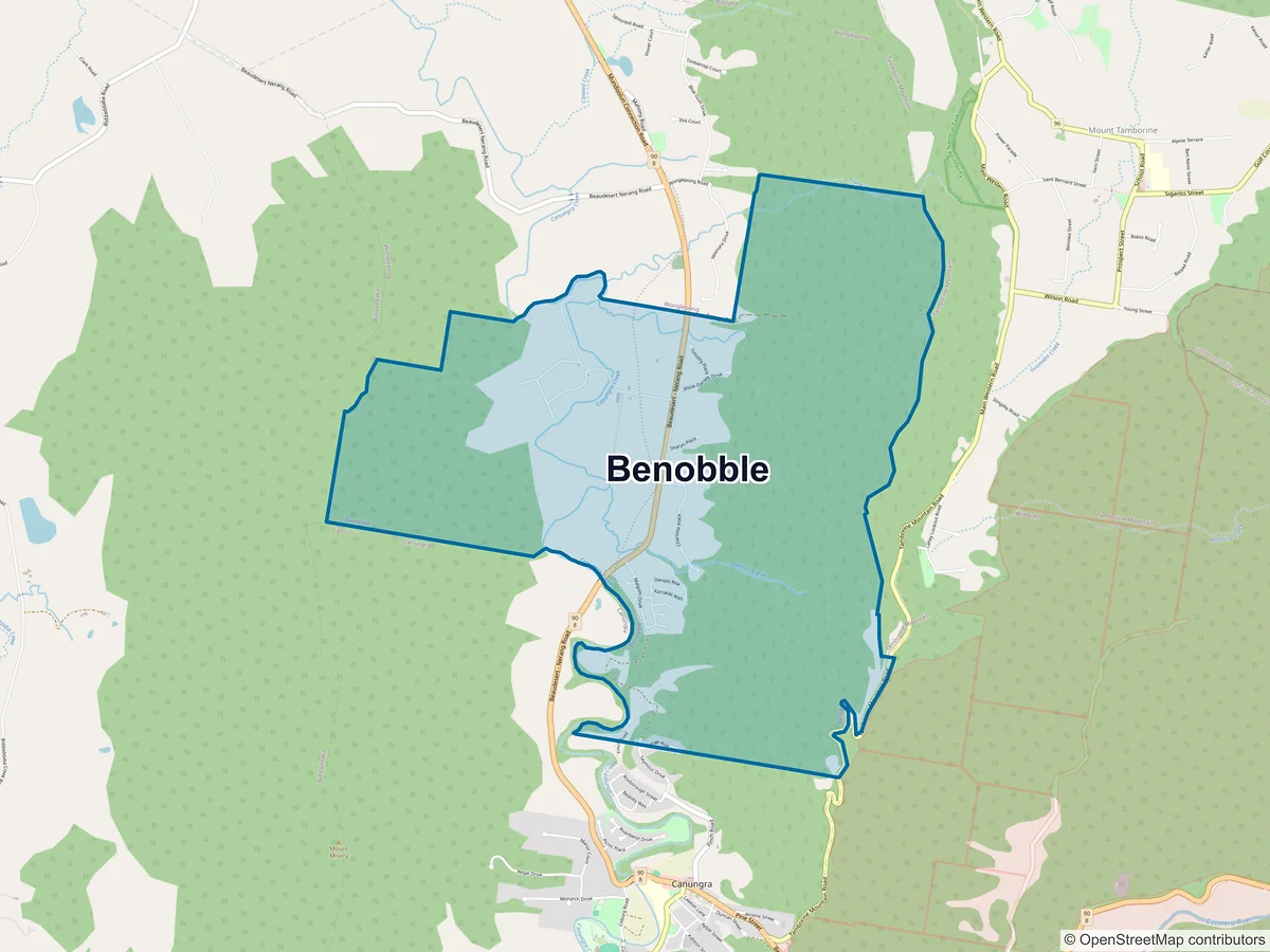 Map of Benobble, QLD, Australia