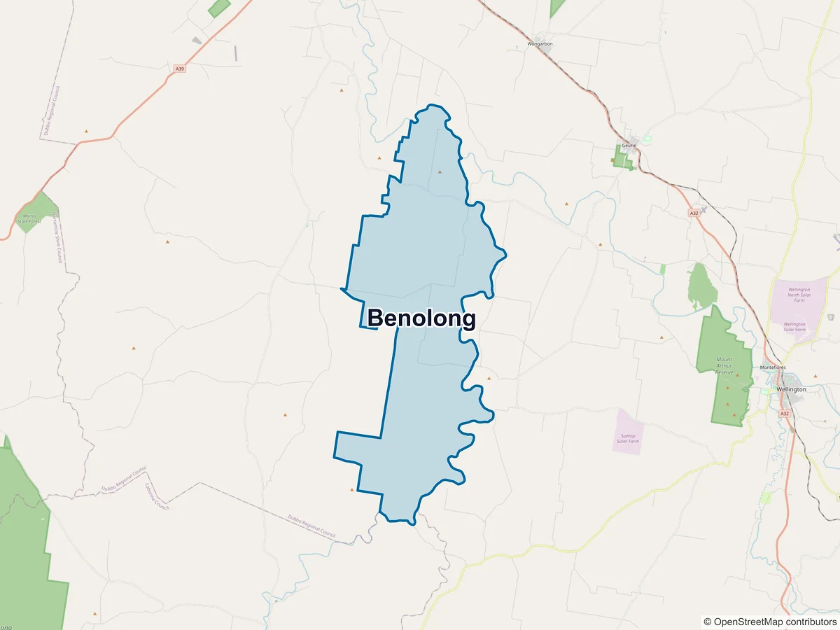 Map of Benolong, NSW, Australia