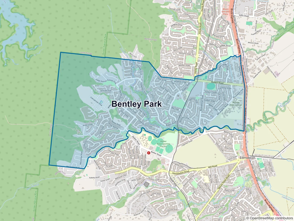 Map of Bentley Park, QLD, Australia