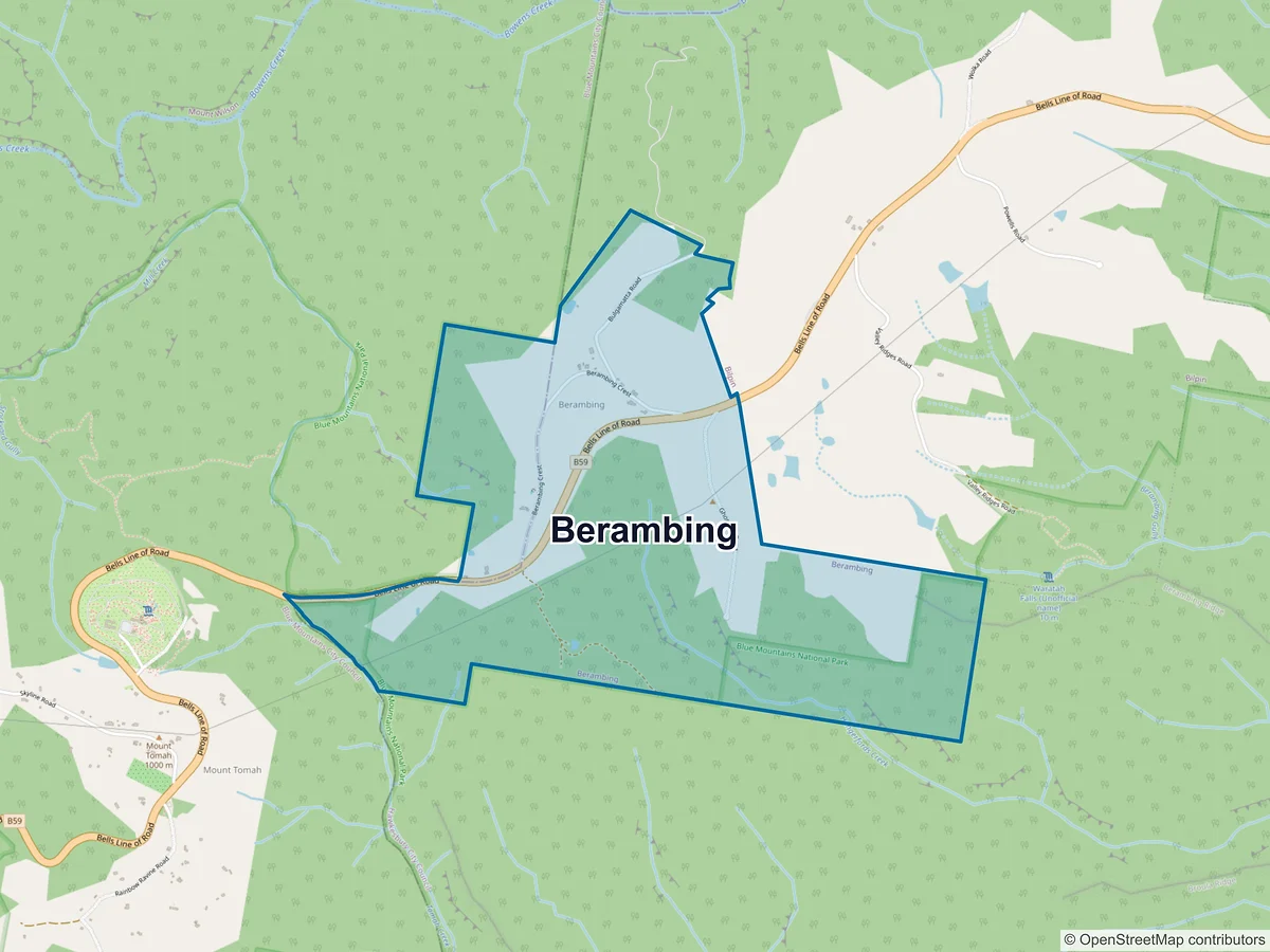 Map of Berambing, NSW, Australia