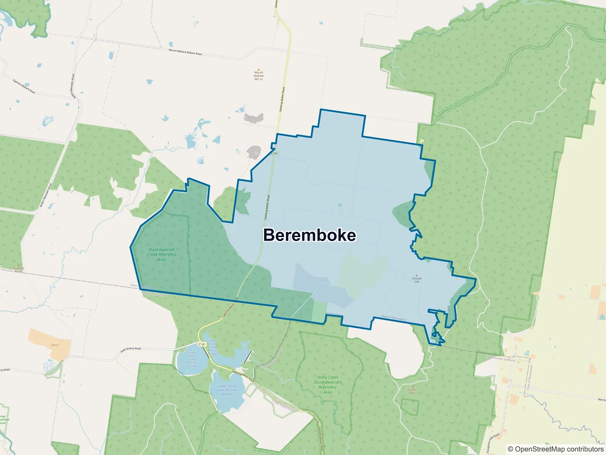 Map of Beremboke, VIC, Australia