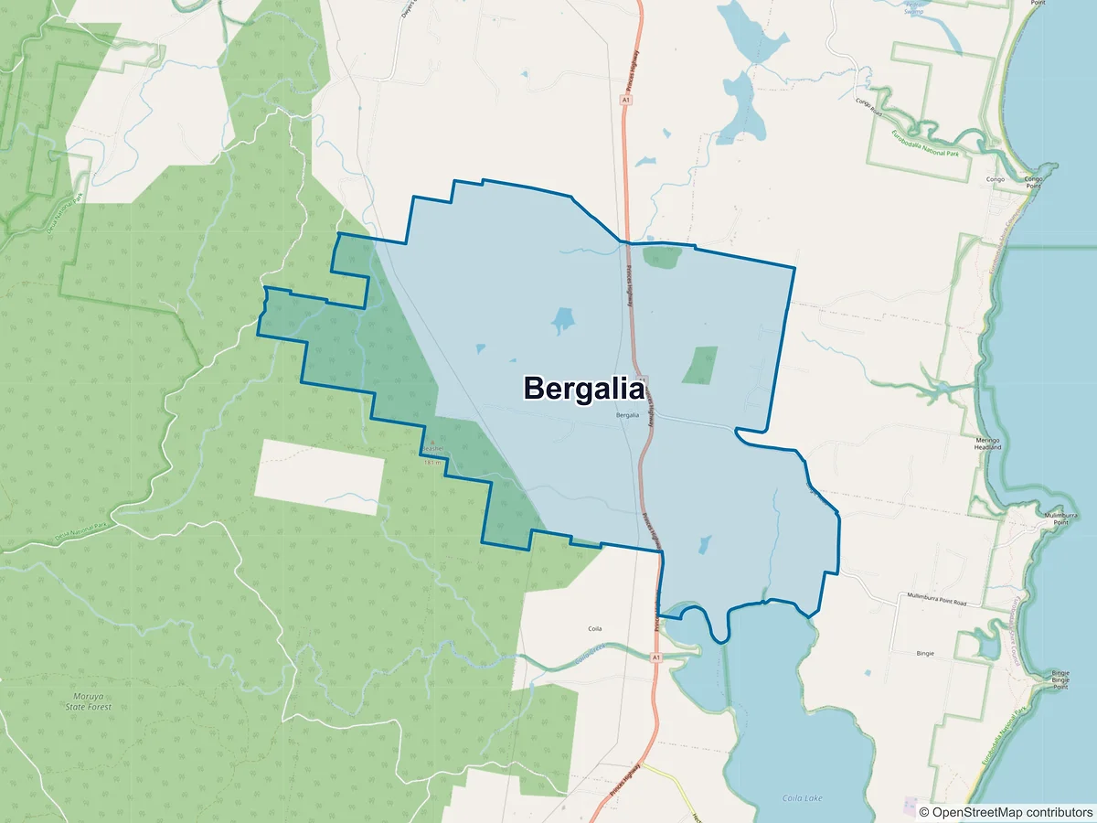 Map of Bergalia, NSW, Australia