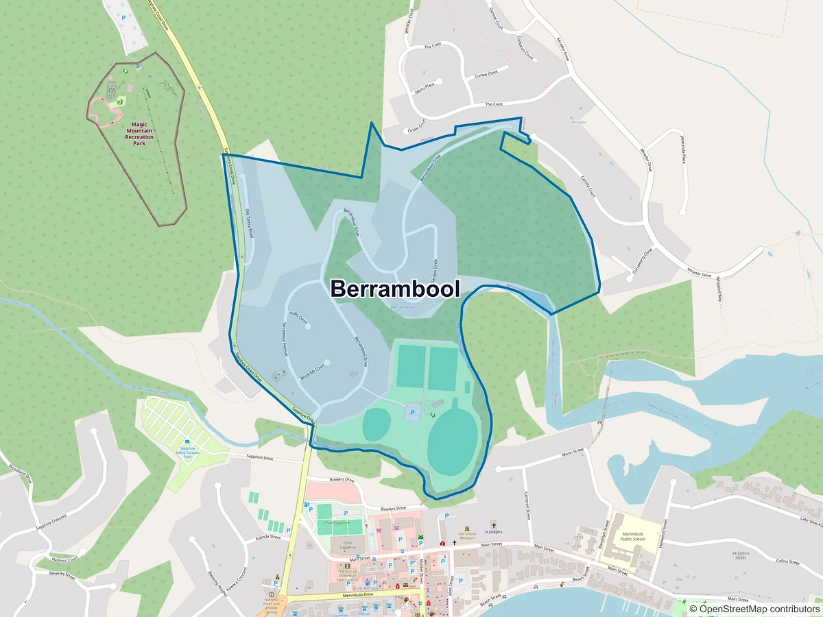 Map of Berrambool, NSW, Australia