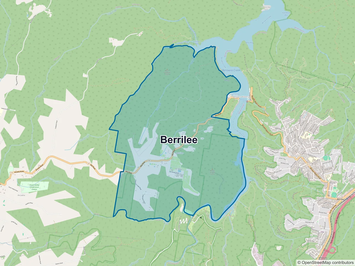Map of Berrilee, NSW, Australia