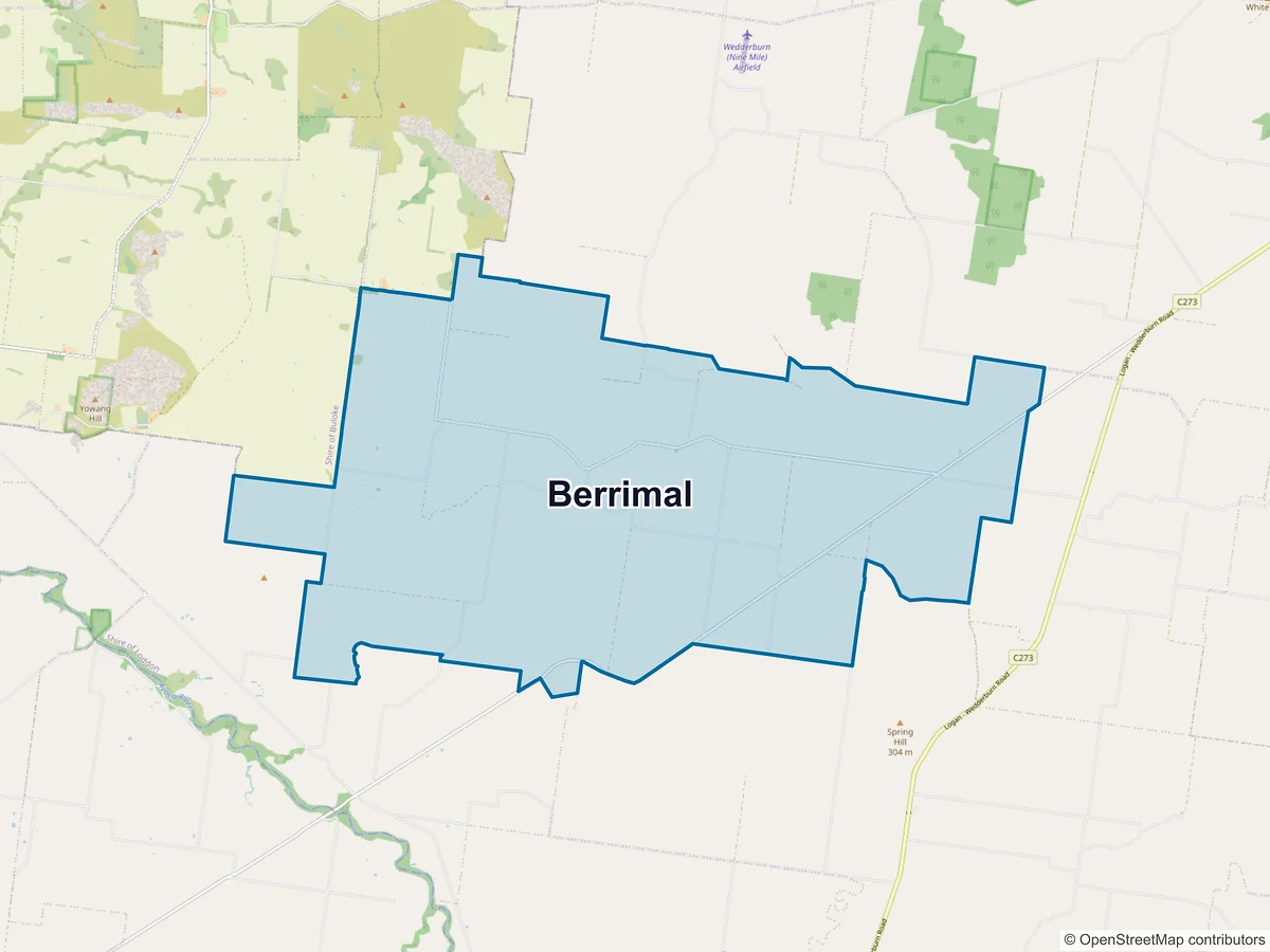 Map of Berrimal, VIC, Australia