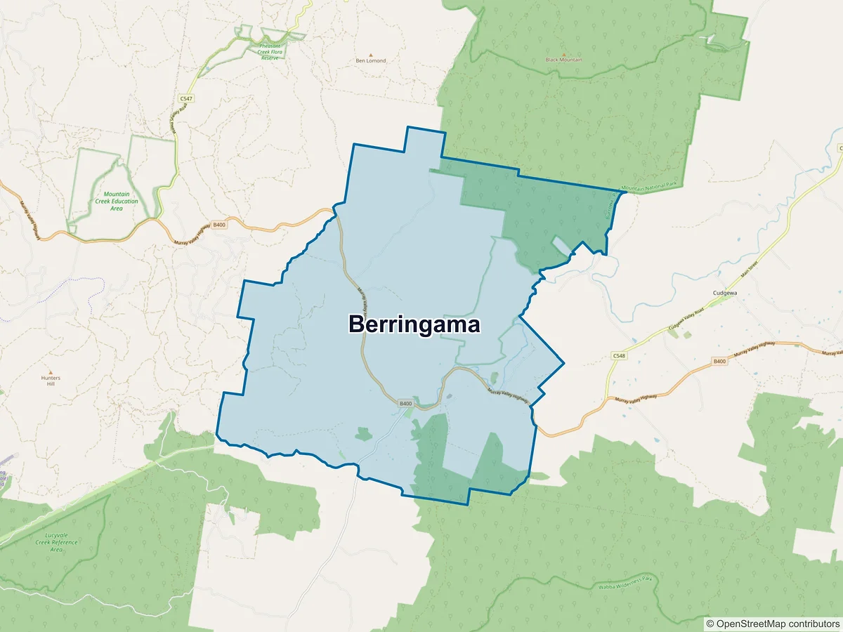 Map of Berringama, VIC, Australia