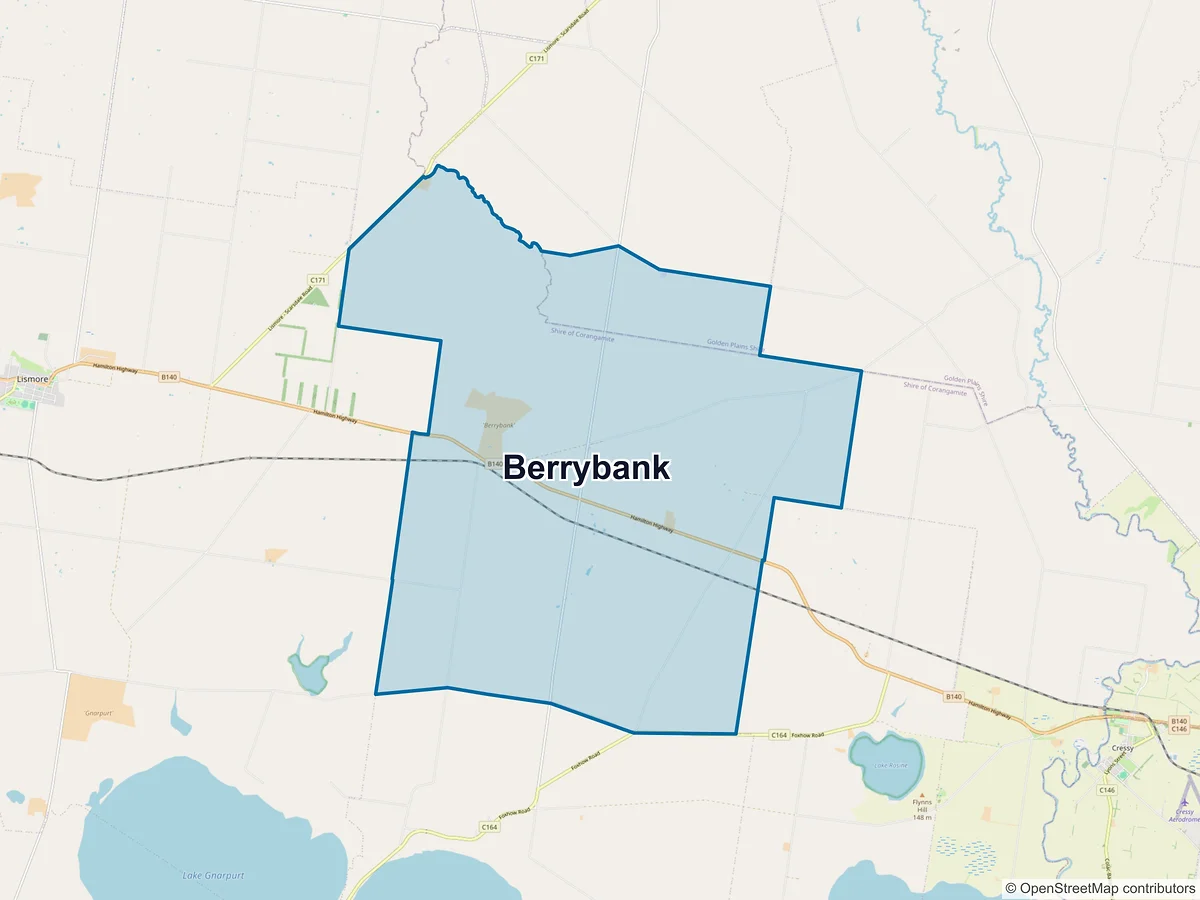Map of Berrybank, VIC, Australia