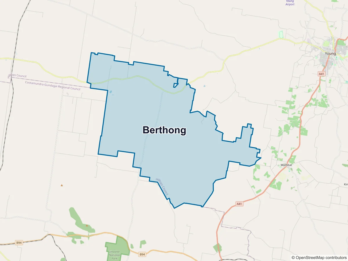 Map of Berthong, NSW, Australia