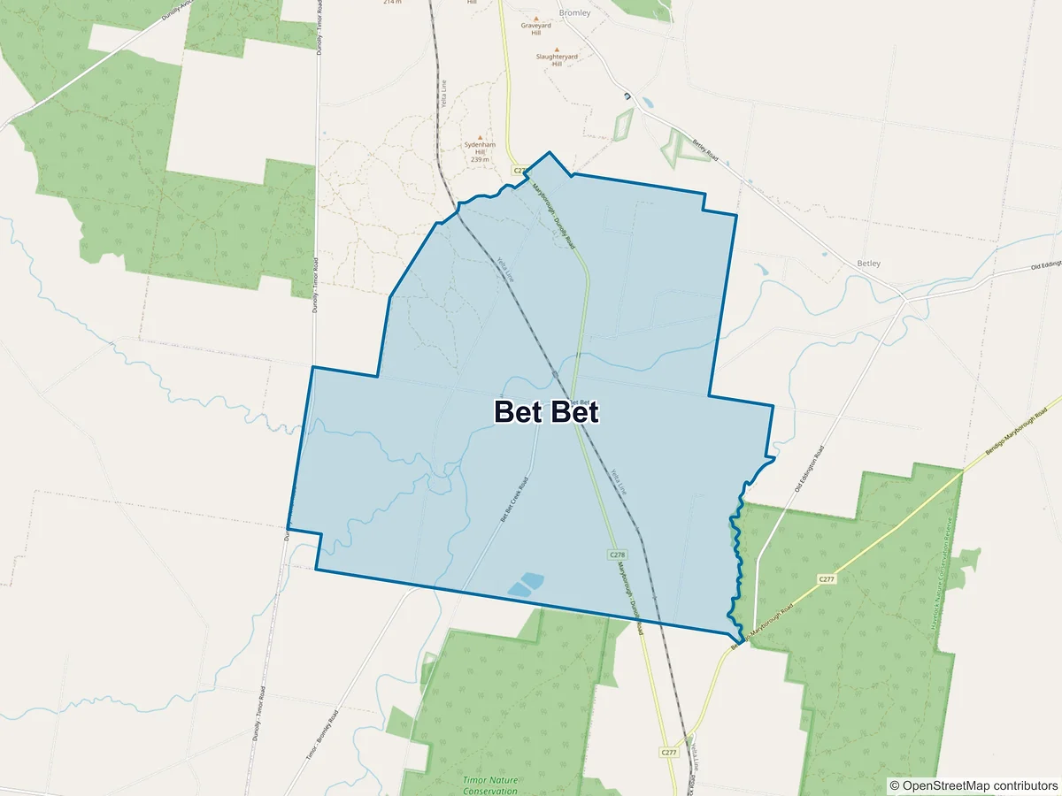 Map of Bet Bet, VIC, Australia