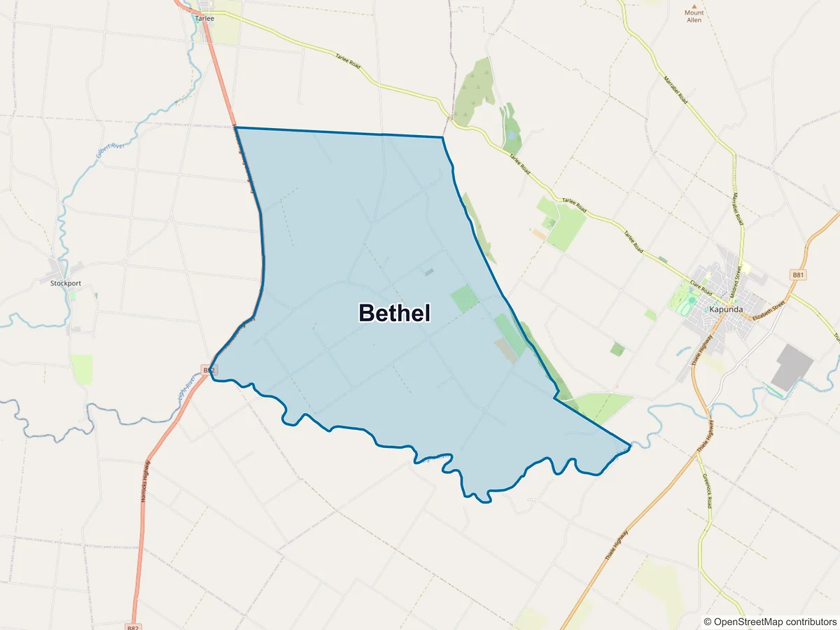 Map of Bethel, SA, Australia
