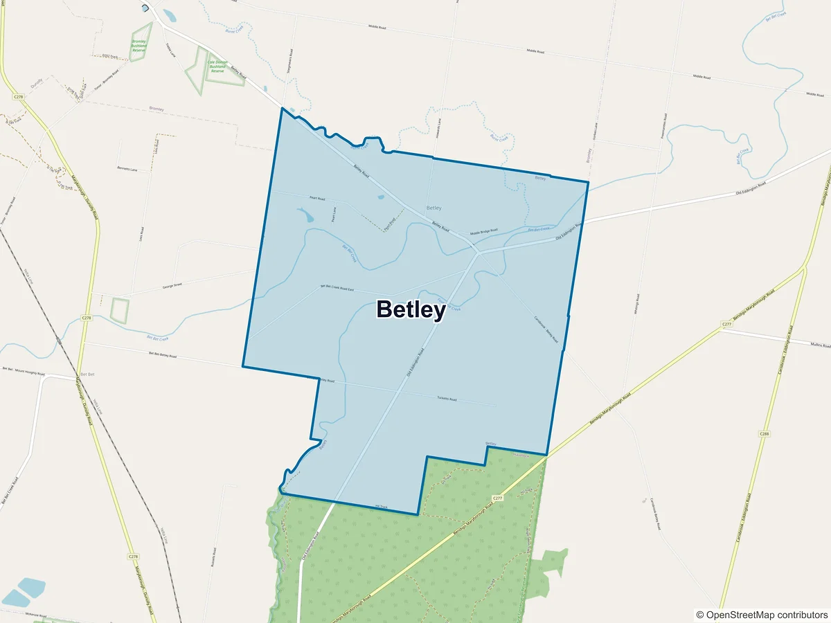 Map of Betley, VIC, Australia