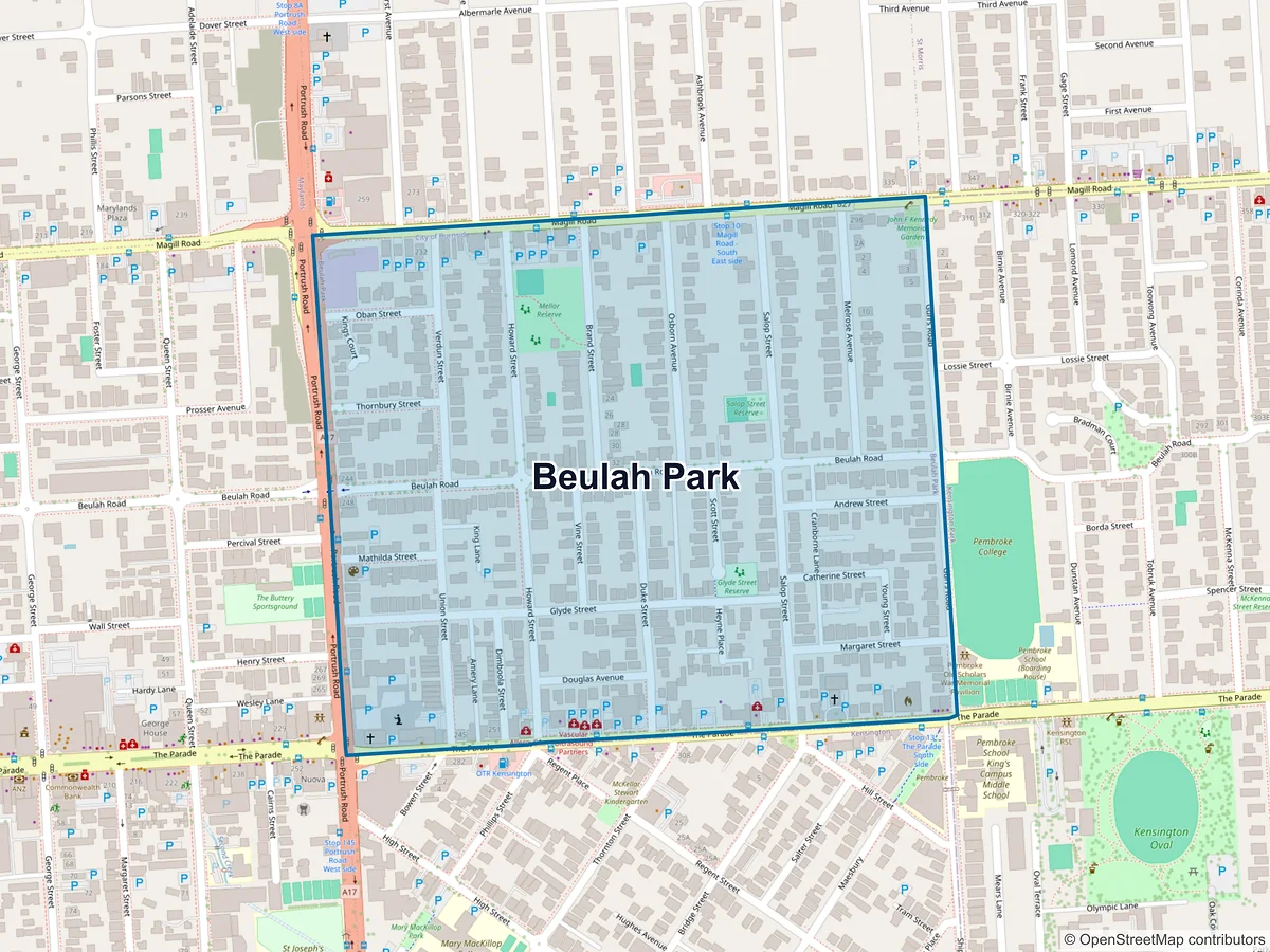 Map of Beulah Park, SA, Australia