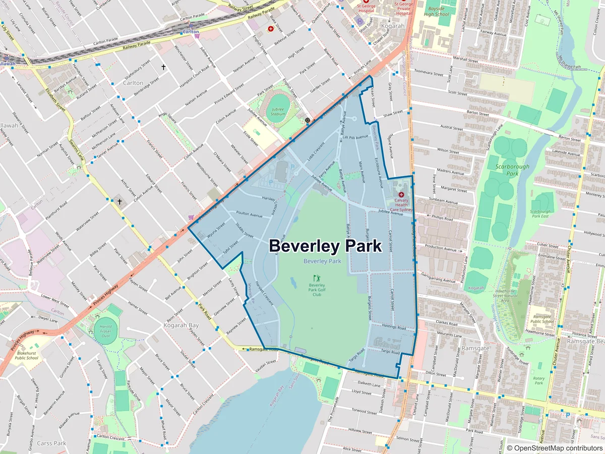 Map of Beverley Park, NSW, Australia