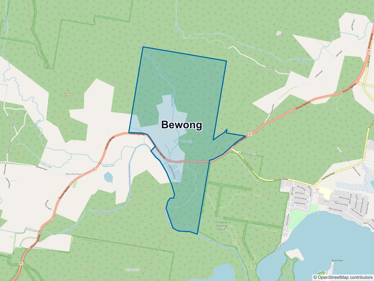 Map of Bewong, NSW, Australia