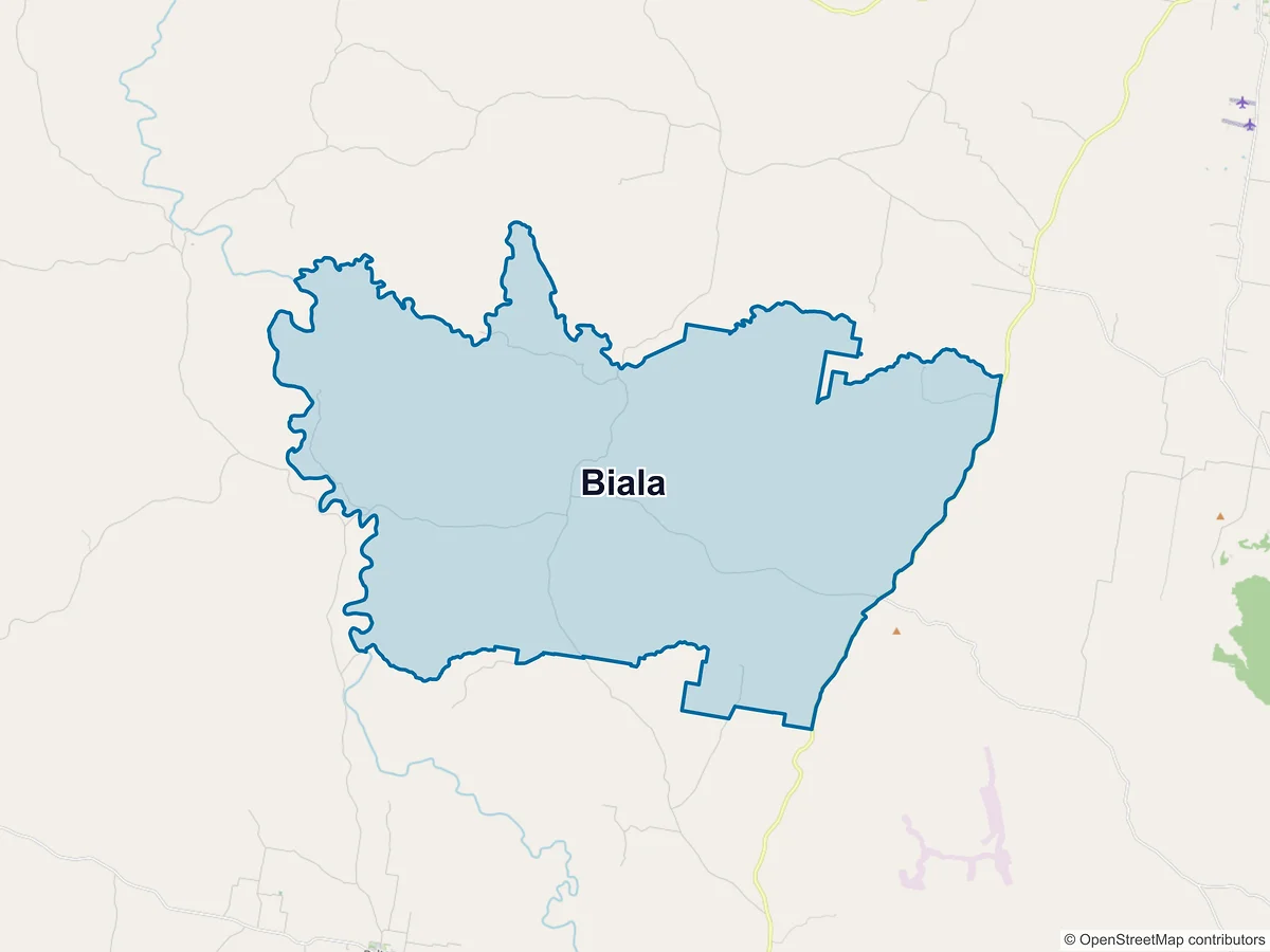 Map of Biala, NSW, Australia