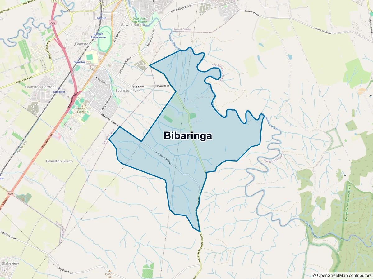 Map of Bibaringa, SA, Australia