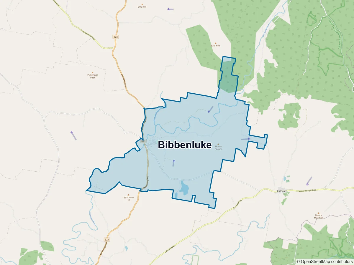 Map of Bibbenluke, NSW, Australia