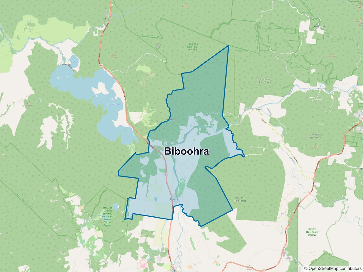 Map of Biboohra, QLD, Australia