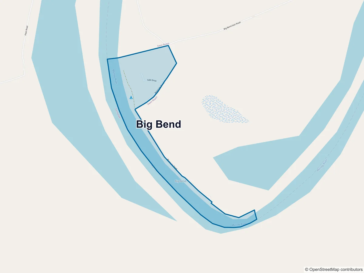 Map of Big Bend, SA, Australia
