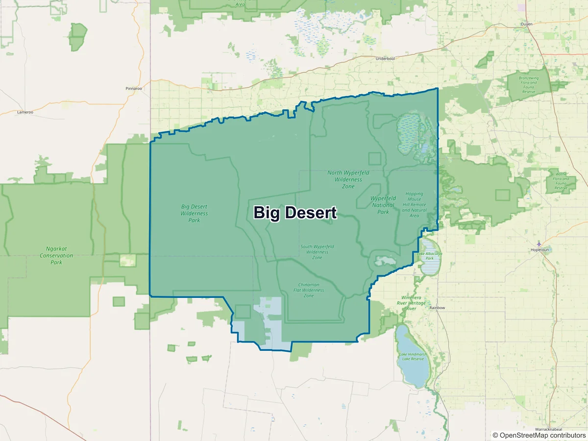 Map of Big Desert, VIC, Australia