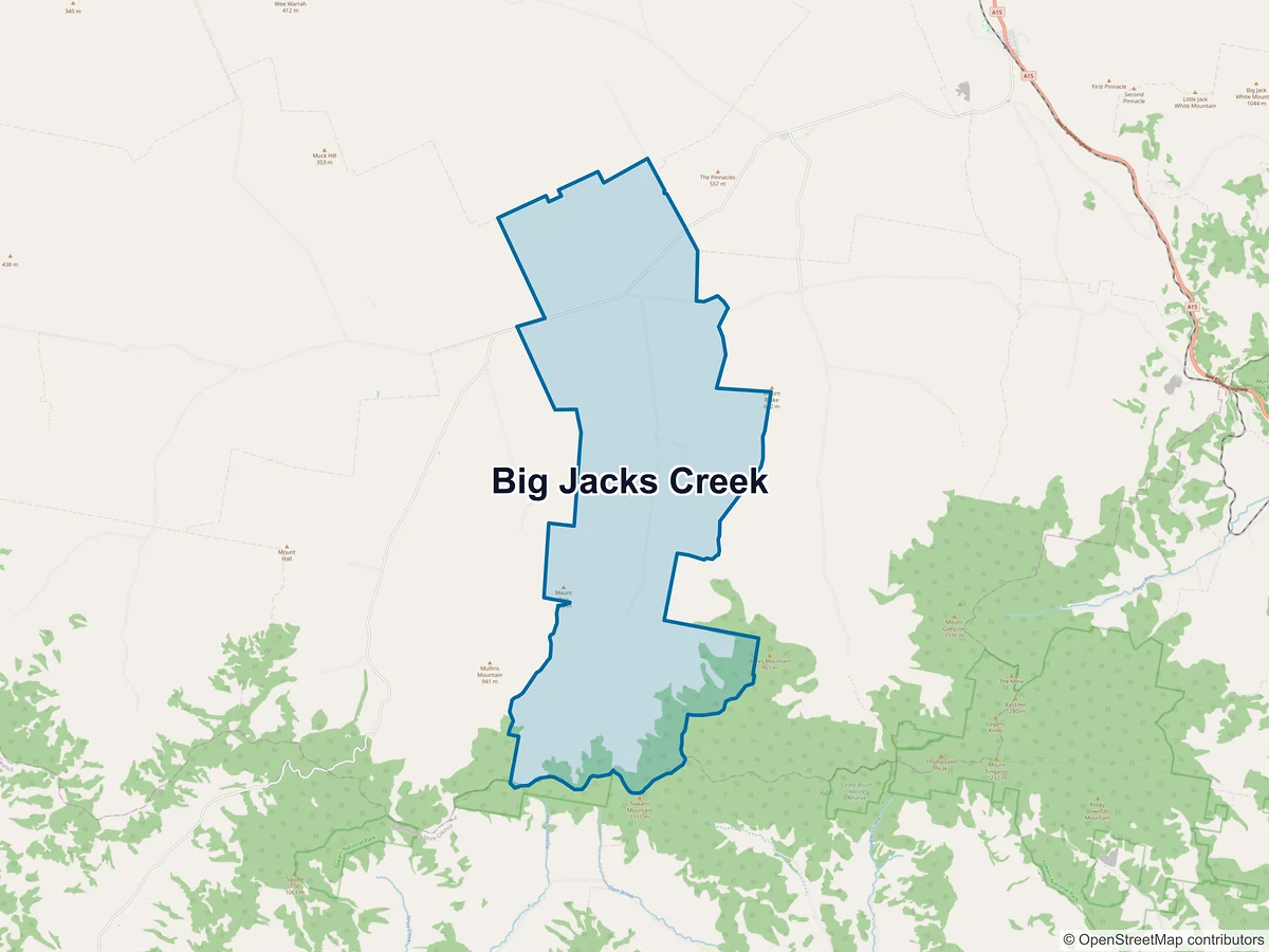 Map of Big Jacks Creek, NSW, Australia