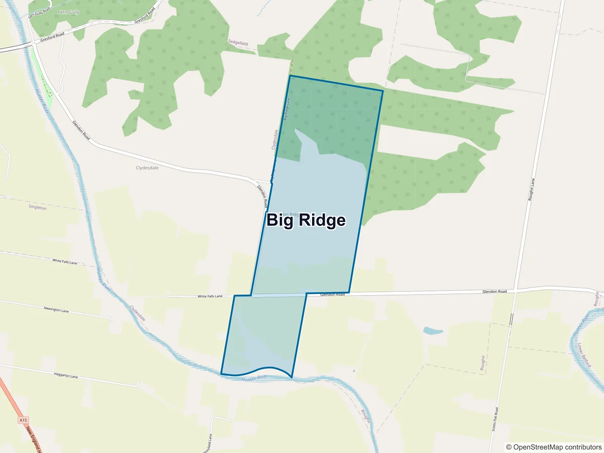 Map of Big Ridge, NSW, Australia