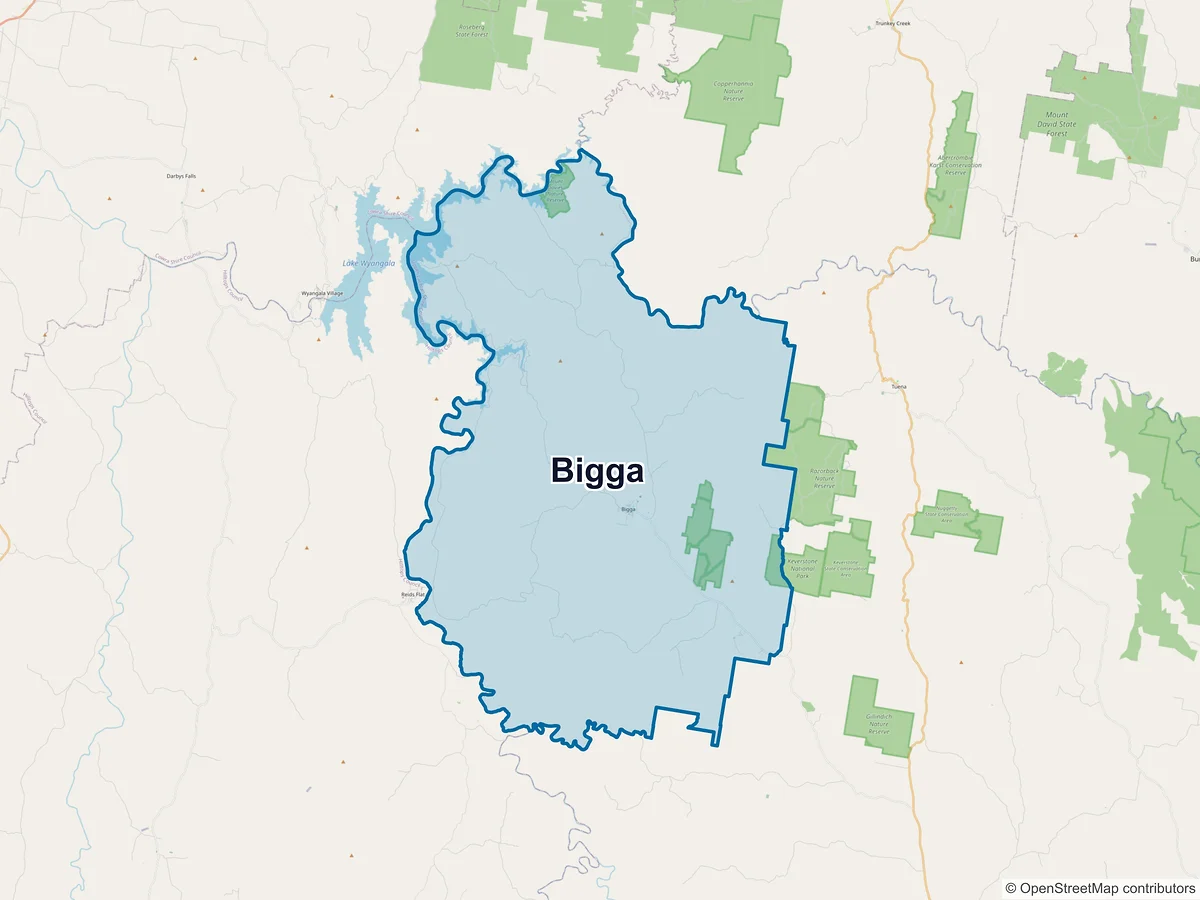 Map of Bigga, NSW, Australia
