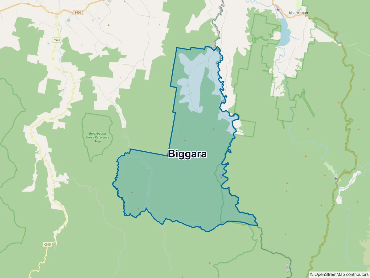 Map of Biggara, VIC, Australia