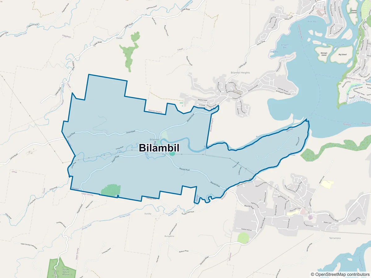 Map of Bilambil, NSW, Australia