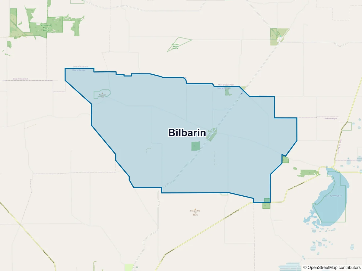 Map of Bilbarin, WA, Australia