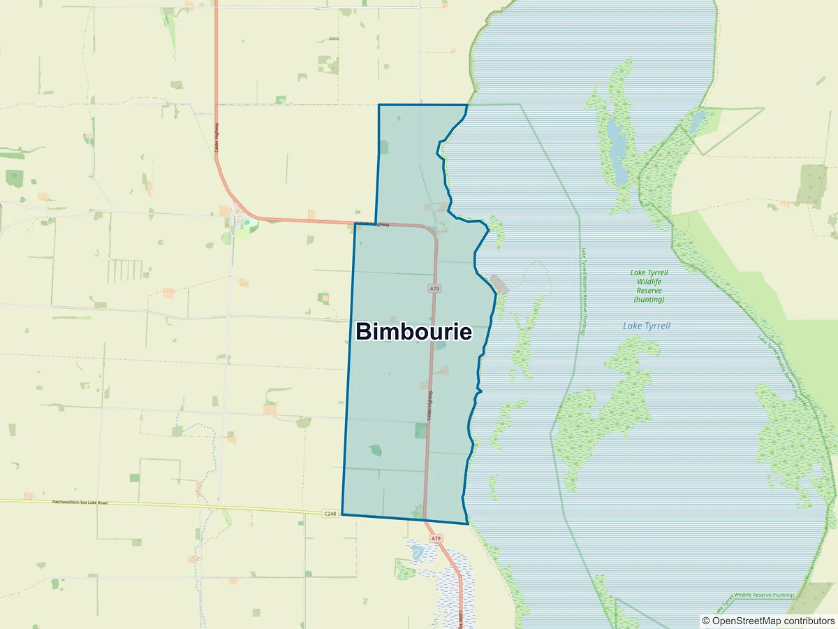 Map of Bimbourie, VIC, Australia