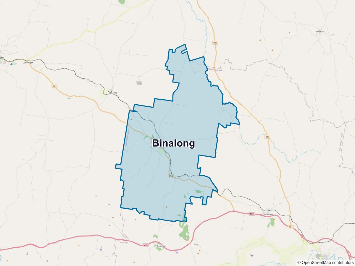 Map of Binalong, NSW, Australia