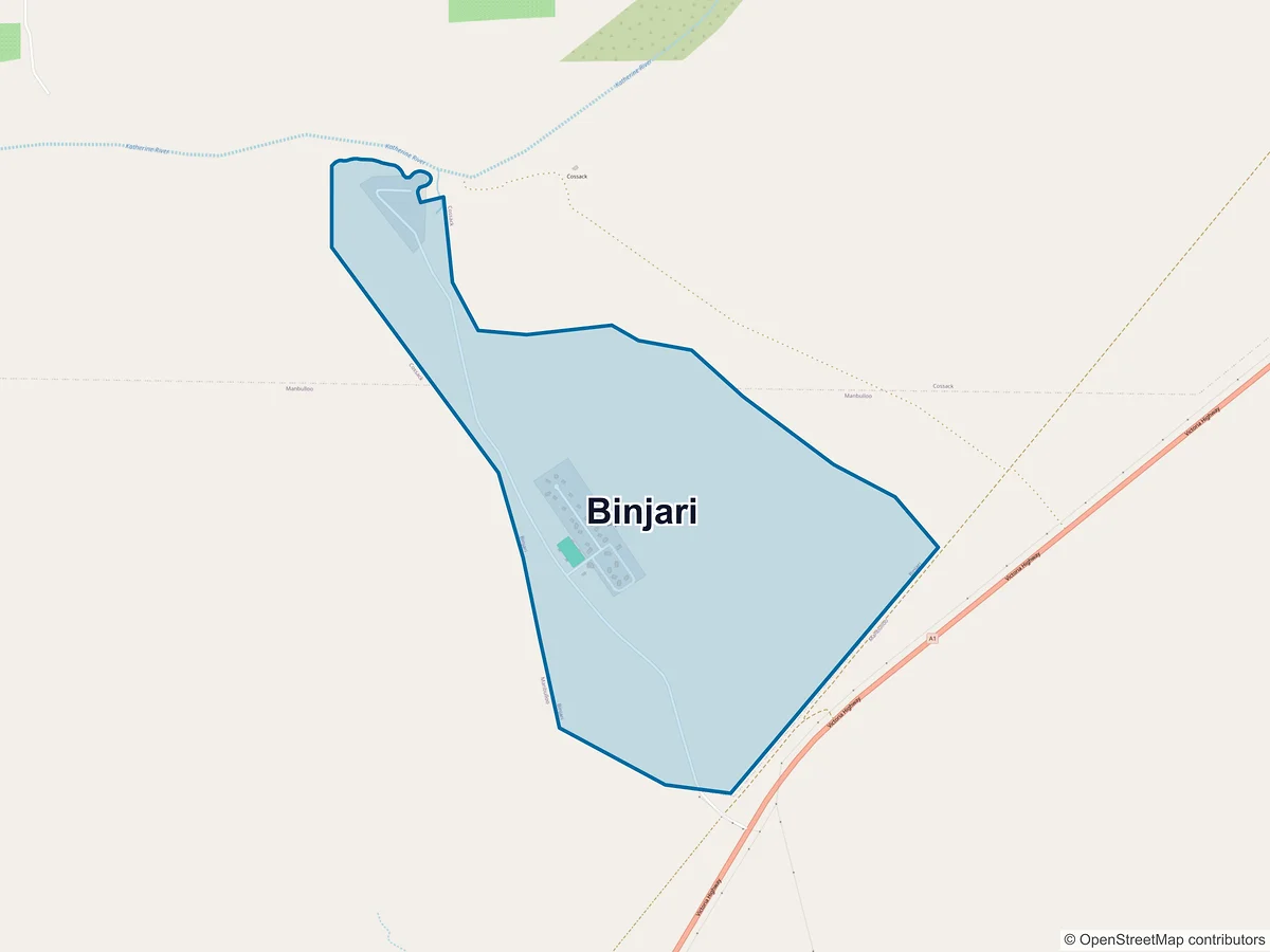 Map of Binjari, NT, Australia