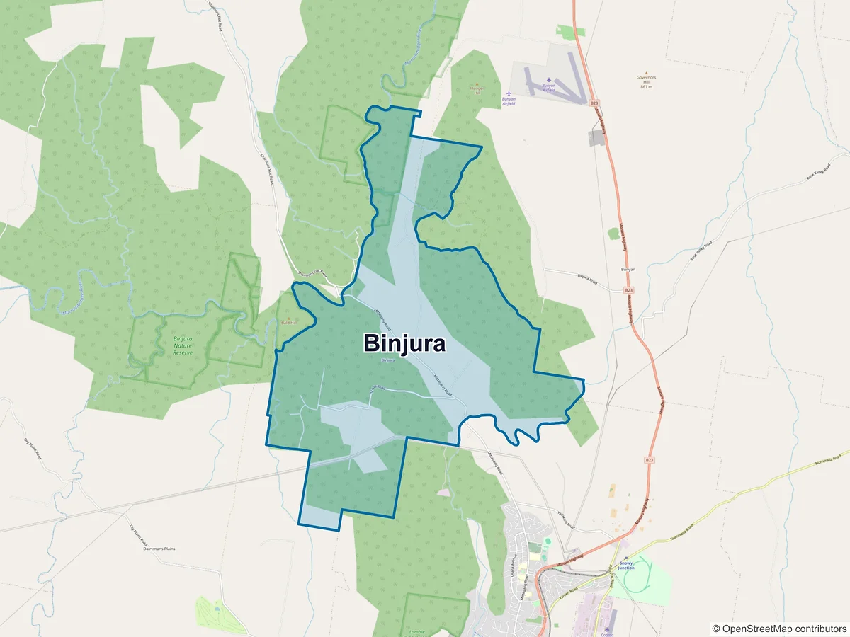 Map of Binjura, NSW, Australia