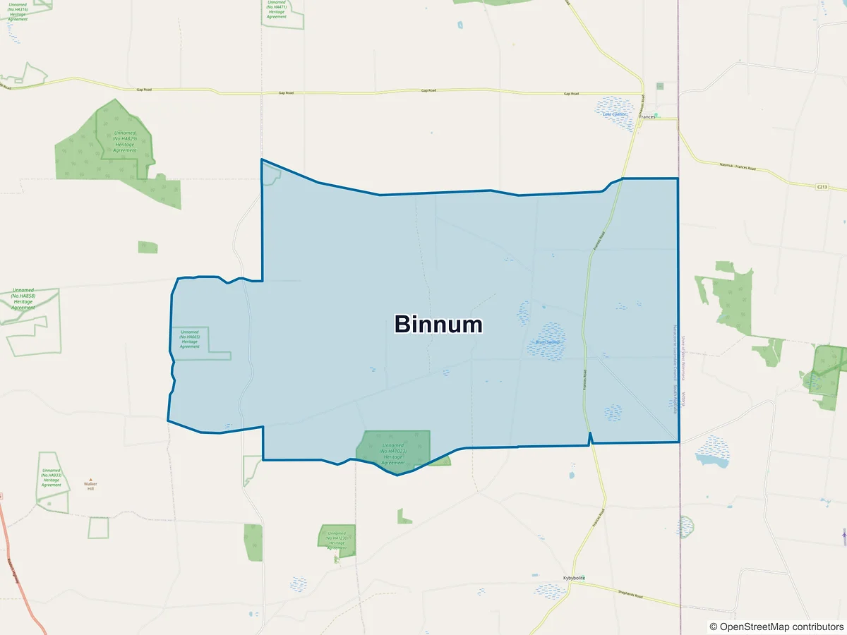 Map of Binnum, SA, Australia