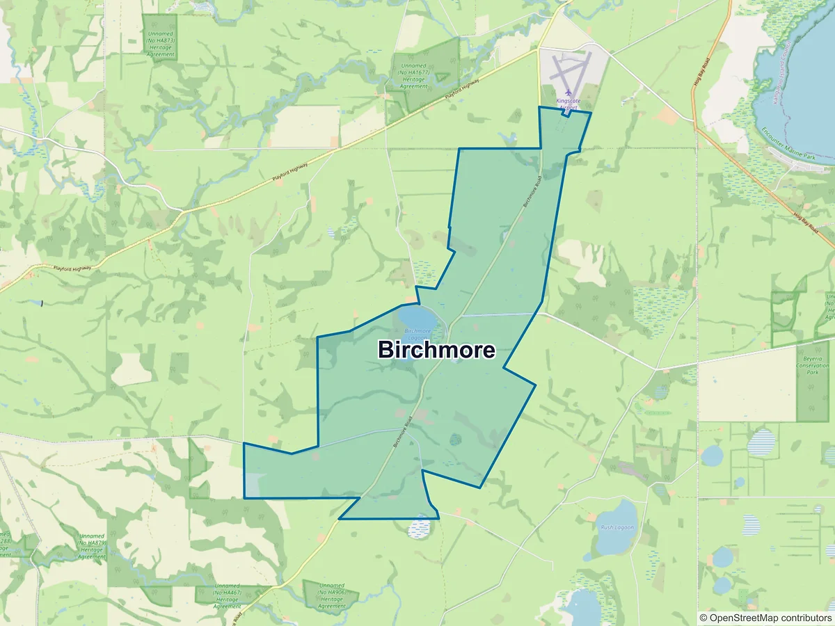 Map of Birchmore, SA, Australia