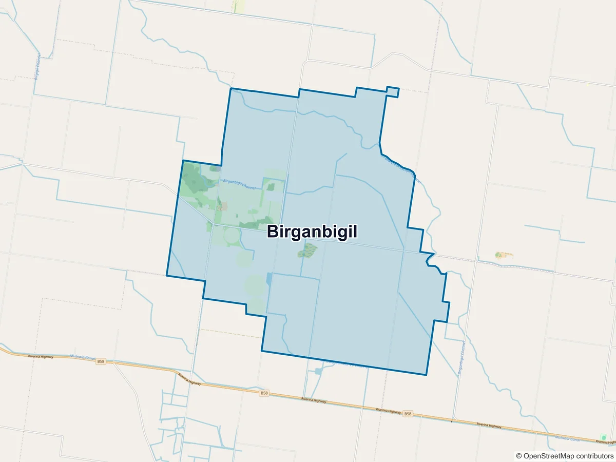 Map of Birganbigil, NSW, Australia