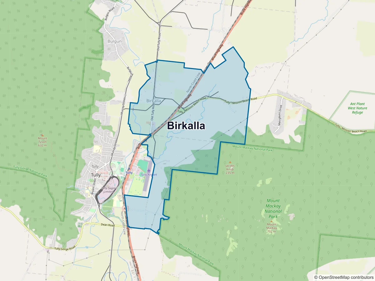 Map of Birkalla, QLD, Australia