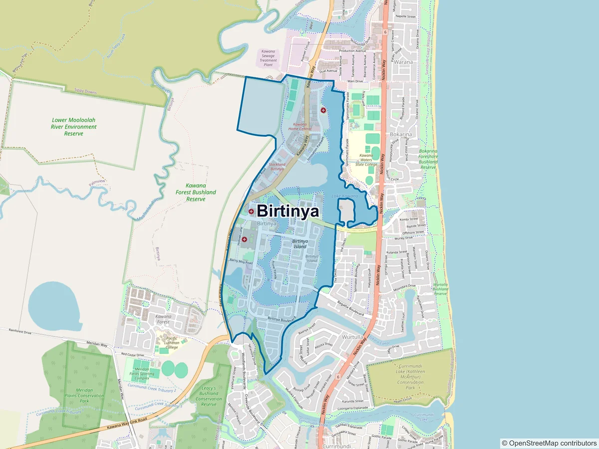 Map of Birtinya, QLD, Australia