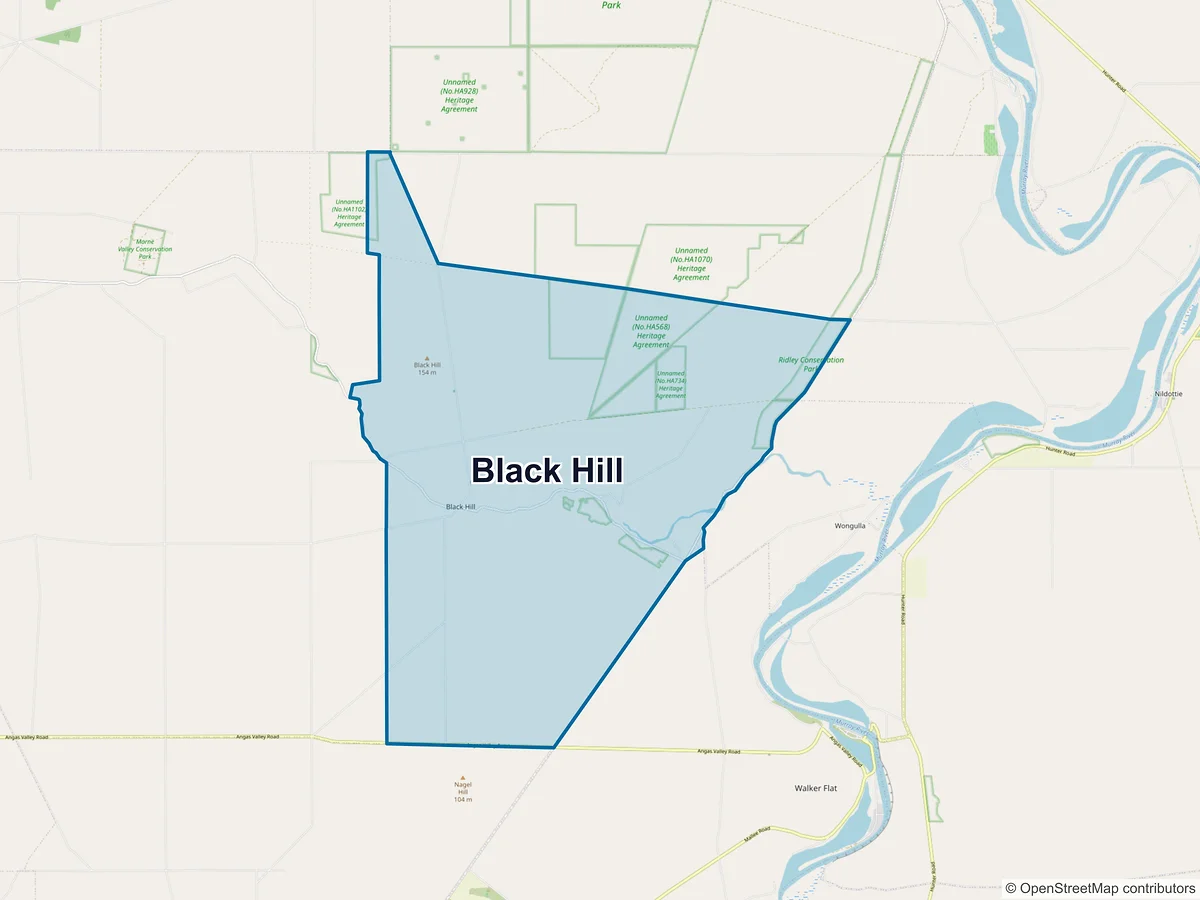 Map of Black Hill, SA, Australia