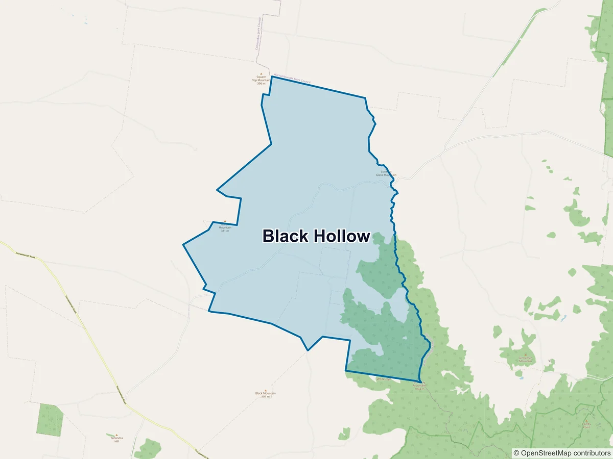 Map of Black Hollow, NSW, Australia