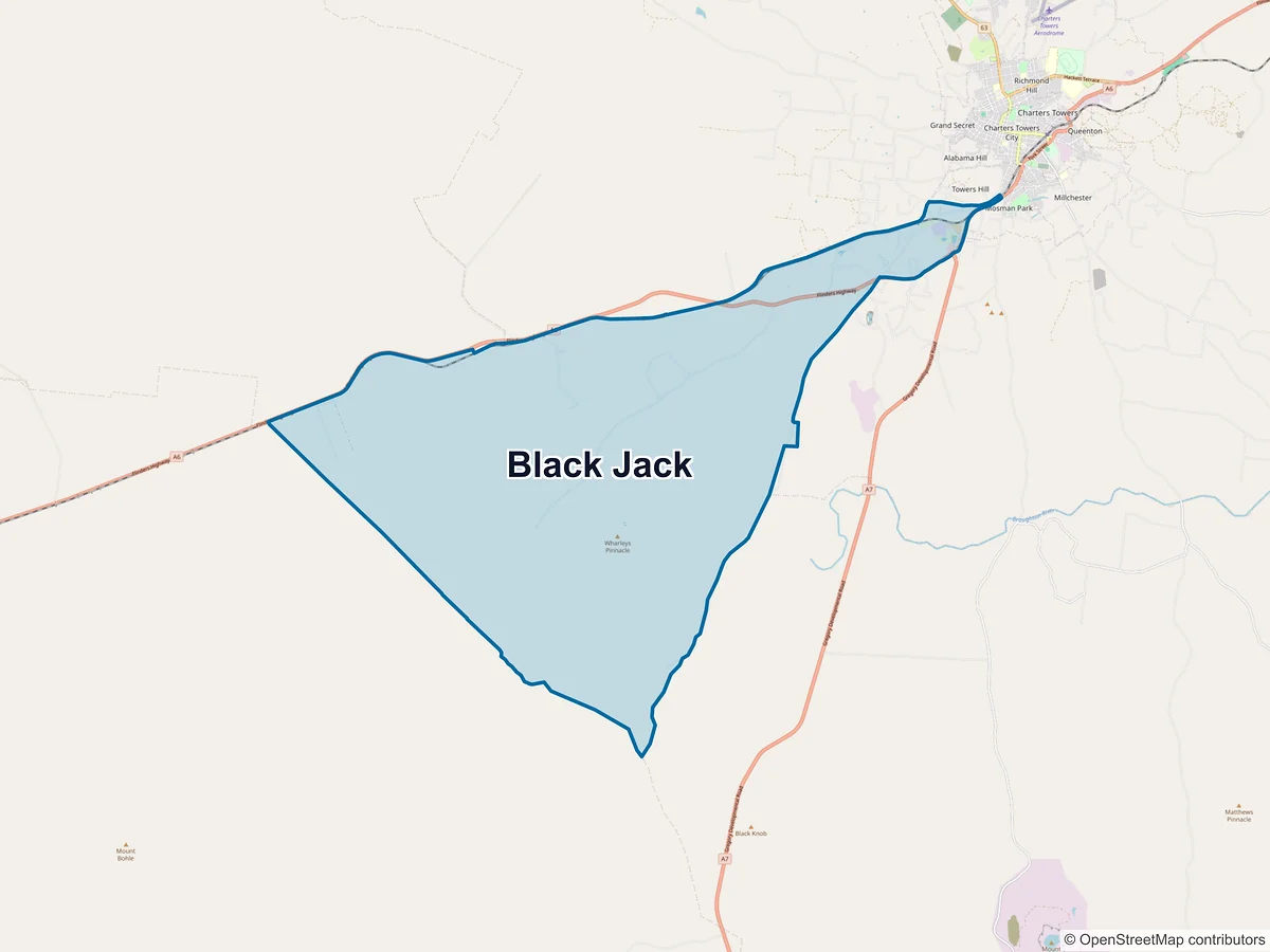 Map of Black Jack, QLD, Australia