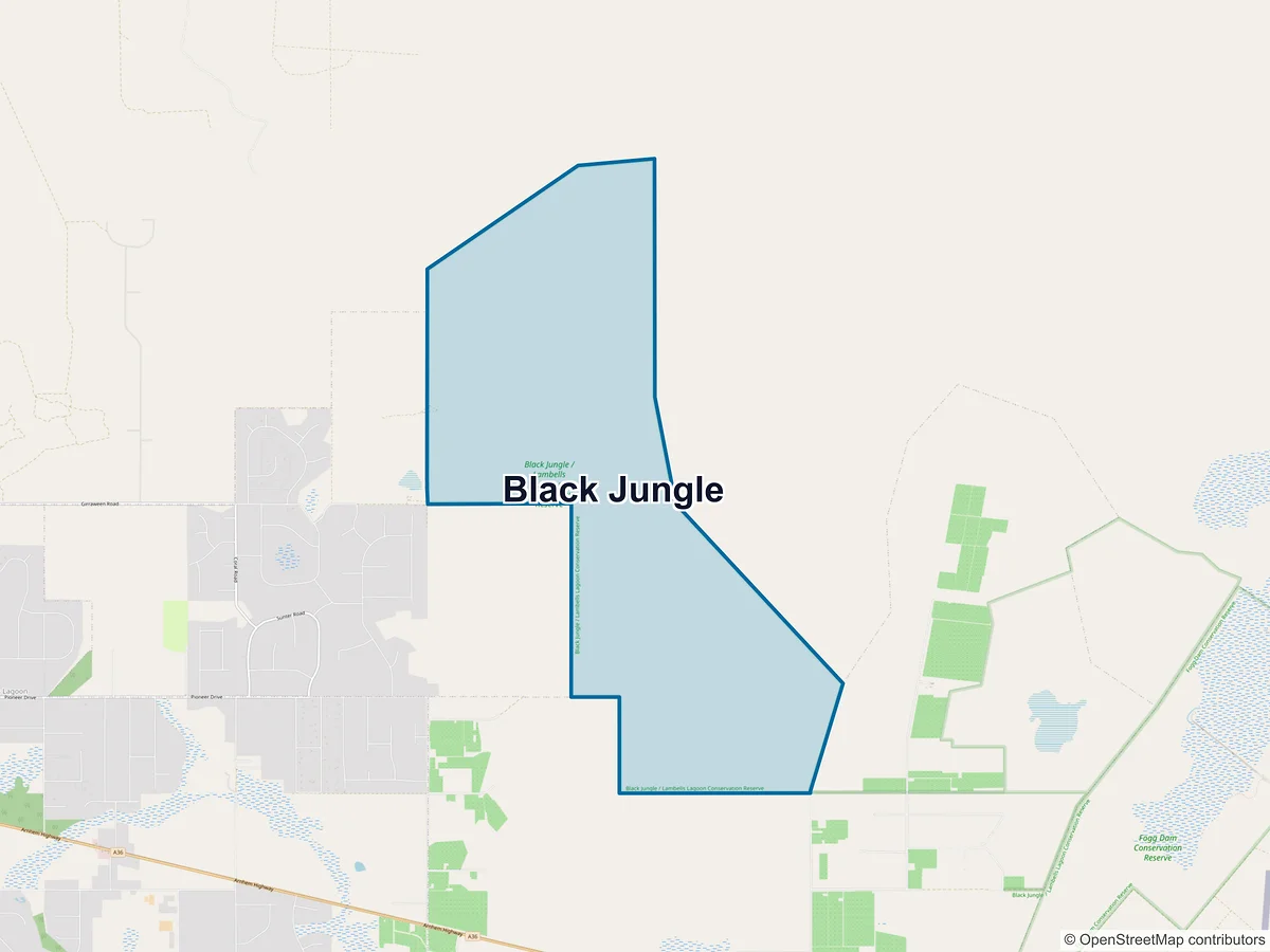 Map of Black Jungle, NT, Australia