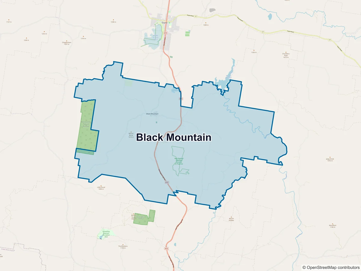 Map of Black Mountain, NSW, Australia